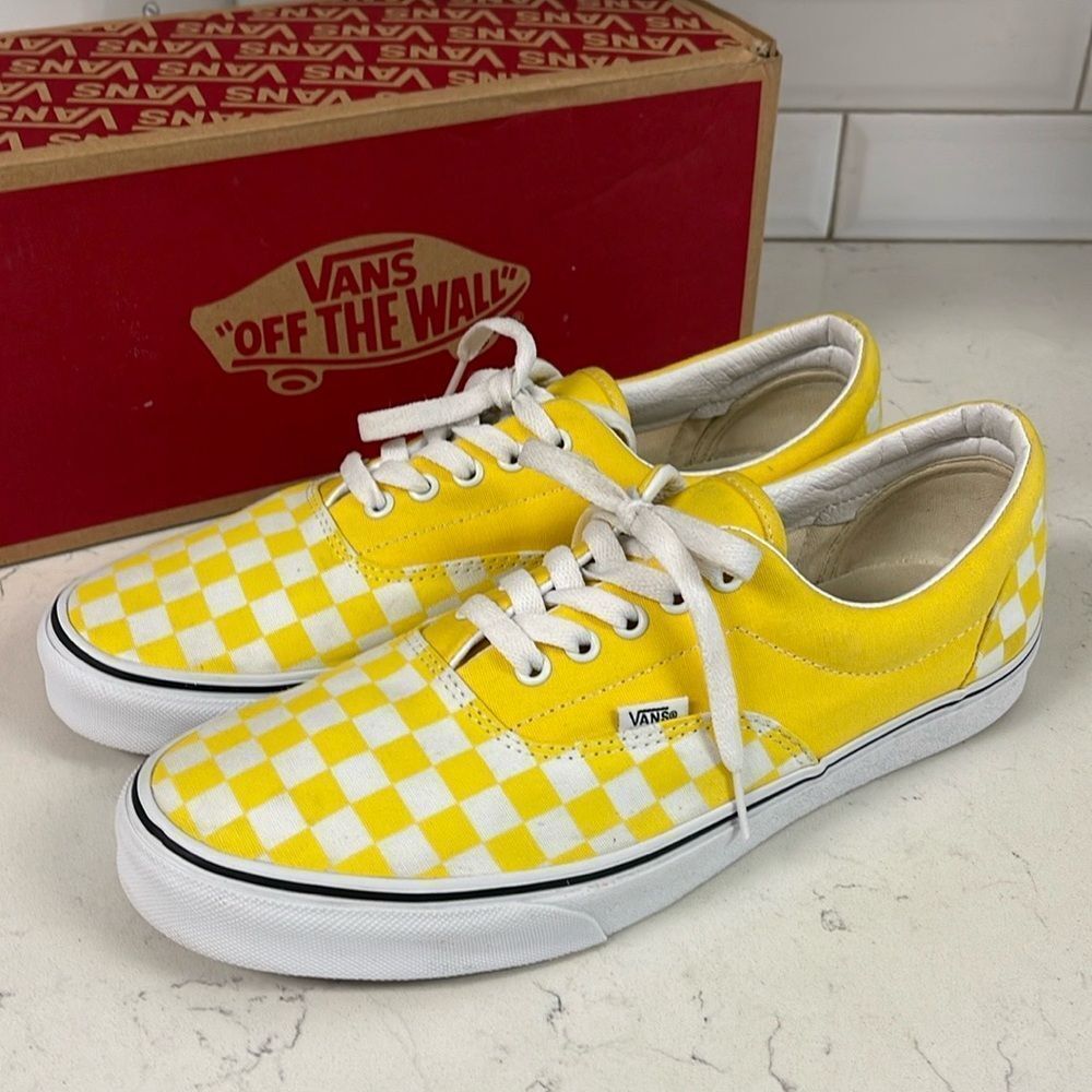 Vans Era 'Checkerboard Vibrant Yellow' Men’s Size 11.5